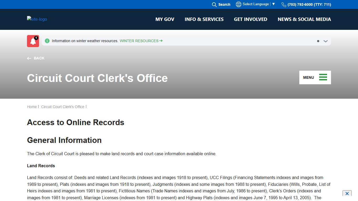 Access to Online Records