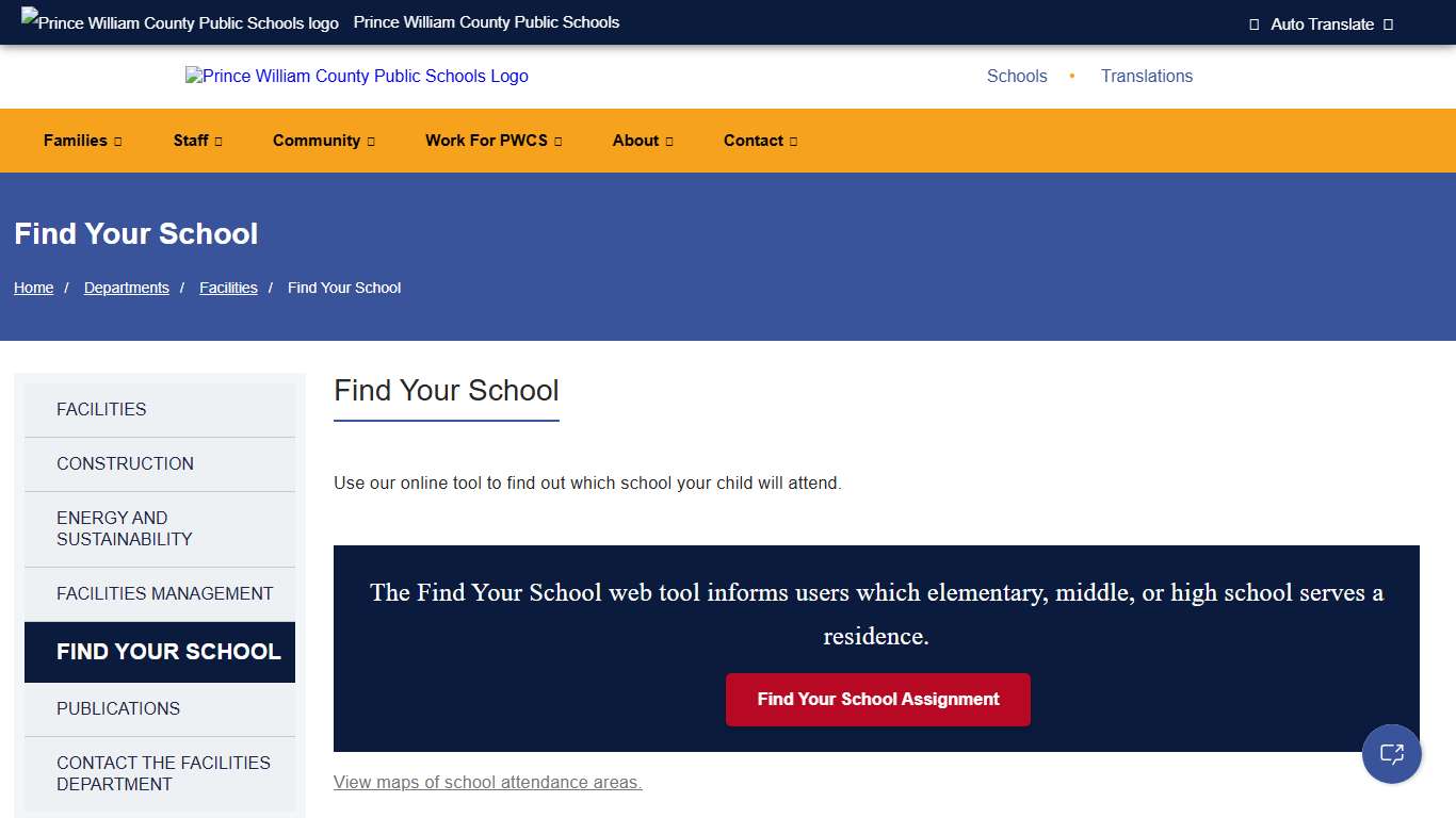 Find Your School - Prince William County Public Schools